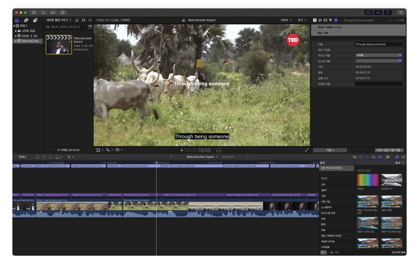 Final Cut Pro import